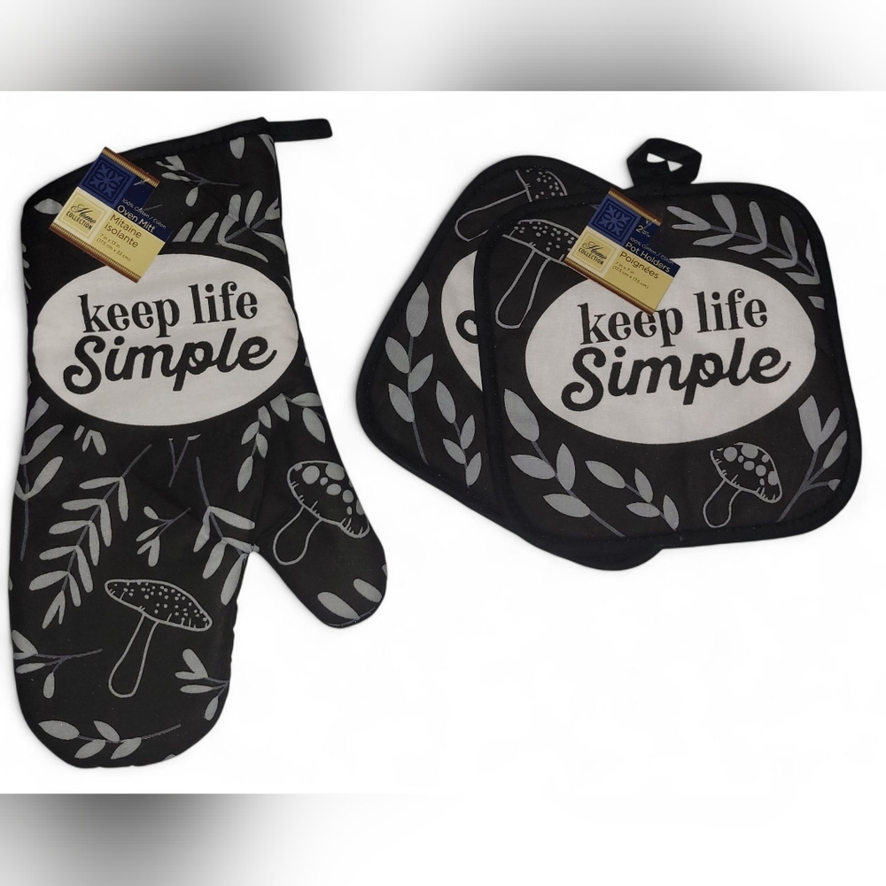 3 Piece Home Collection Kitchen Linens Set (Keep Life Simple)